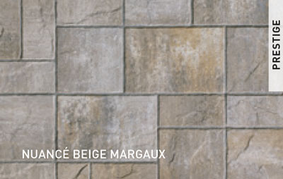 Dalles Permacon Méga-Mondrian Plus Couleur Nuancé Beige Margaux