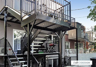 Patio sur deux étages par Patio Design inc.