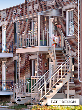 Balconies and front doors by Patio Design inc.