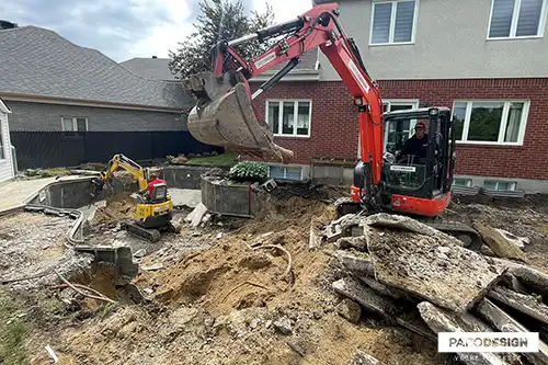 Démolition de piscine creusée