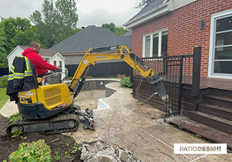 Démolition de piscine creusée par Patio Design inc.