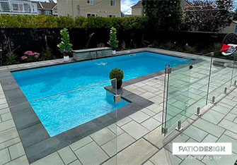 Inground pool Installation by Patio Design inc.