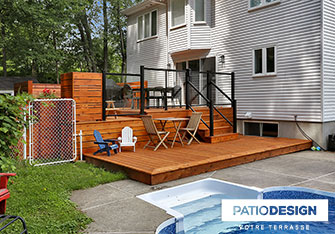 Patio en bois par Patio Design inc.