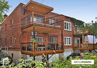 Patio on two floors by Patio Design inc.