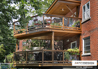 Patio on two floors by Patio Design inc.