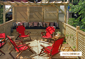 Patio on two floors by Patio Design inc.