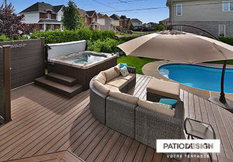 Patio with a SPA by Patio Design inc.