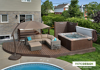 Patio with a SPA by Patio Design inc.