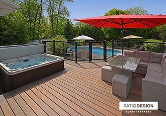 Patio with a SPA by Patio Design inc.