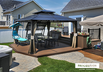 Patio with a SPA by Patio Design inc.