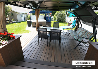 Patio with a SPA by Patio Design inc.