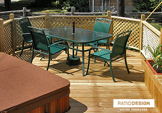 Patio with a SPA by Patio Design inc.