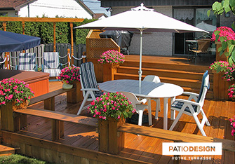 Patio with a SPA by Patio Design inc.