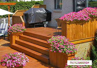 Patio with a SPA by Patio Design inc.