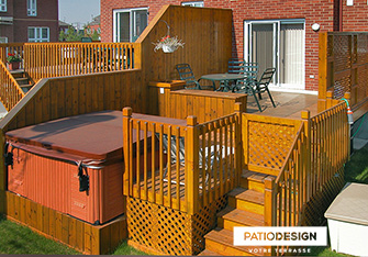 Patio with a SPA by Patio Design inc.