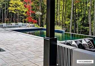 Pavés Permacon Dalles Melville 60, Méga et Bordures Melville par Patio Design inc.