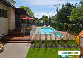 Piscine creusée en béton projeté par Patio Design inc.