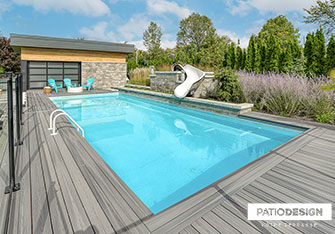 Piscine creusée en coffrage isolant par Patio Design inc.