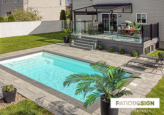 Piscine creusée en fibre de verre par Patio Design inc.