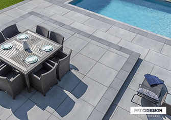 Pavés Rinox Proma Quadra 3 XL, Charbon cendré par Patio Design inc.